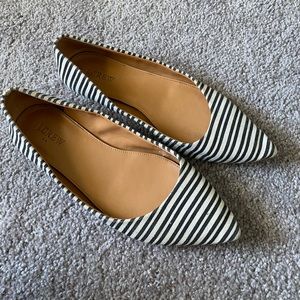 J.Crew striped pointed flats!